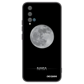Picasee Huawei Nova 5T Hülle - Schwarzes Silikon - Moon Minimal