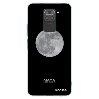 Picasee Xiaomi Redmi Note 9 Hülle - Schwarzes Silikon - Moon Minimal