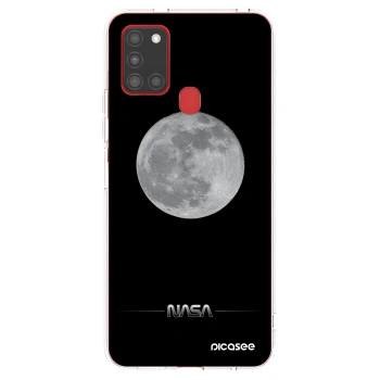 Picasee Samsung Galaxy A21s Hülle - Transparentes Silikon - Moon Minimal