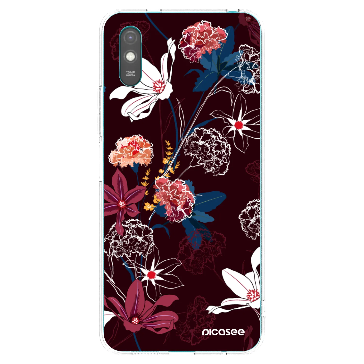 Picasee Xiaomi Redmi 9A Hülle - Transparentes Silikon - Dark Meadow
