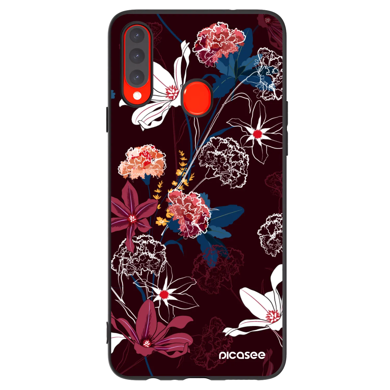 Picasee Samsung Galaxy A20s Hülle - Schwarzes Silikon - Dark Meadow