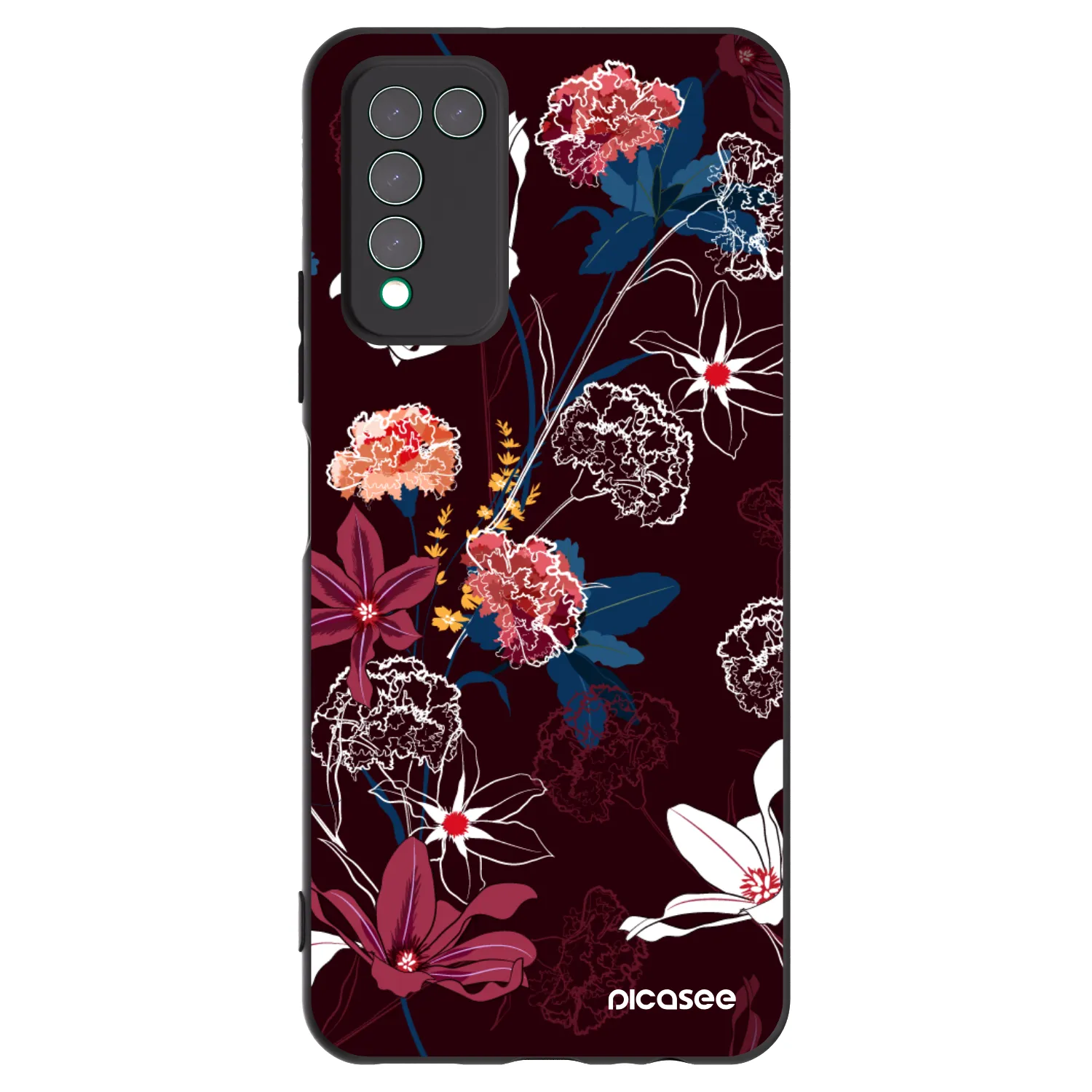 Picasee Honor 10X Lite Hülle - Schwarzes Silikon - Dark Meadow