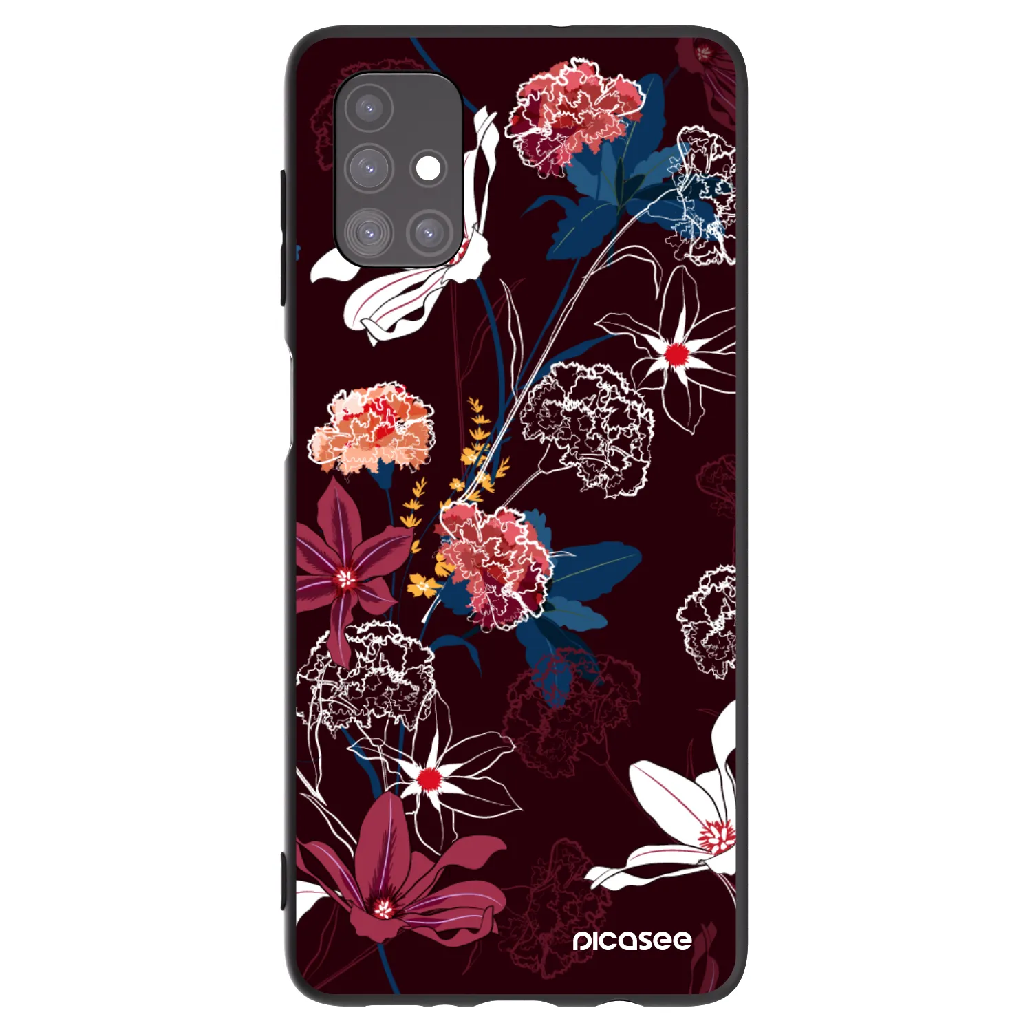 Picasee Samsung Galaxy M51 M515F Hülle - Schwarzes Silikon - Dark Meadow