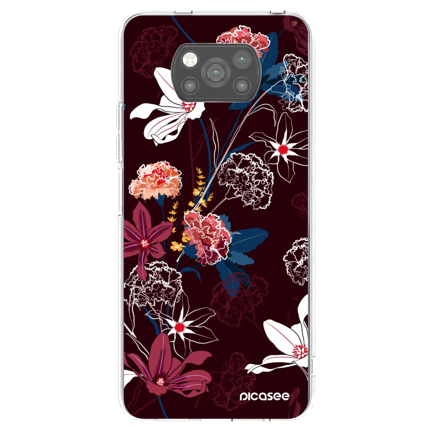 Picasee Xiaomi Poco X3 Pro Hülle - Schwarzes Silikon - Dark Meadow