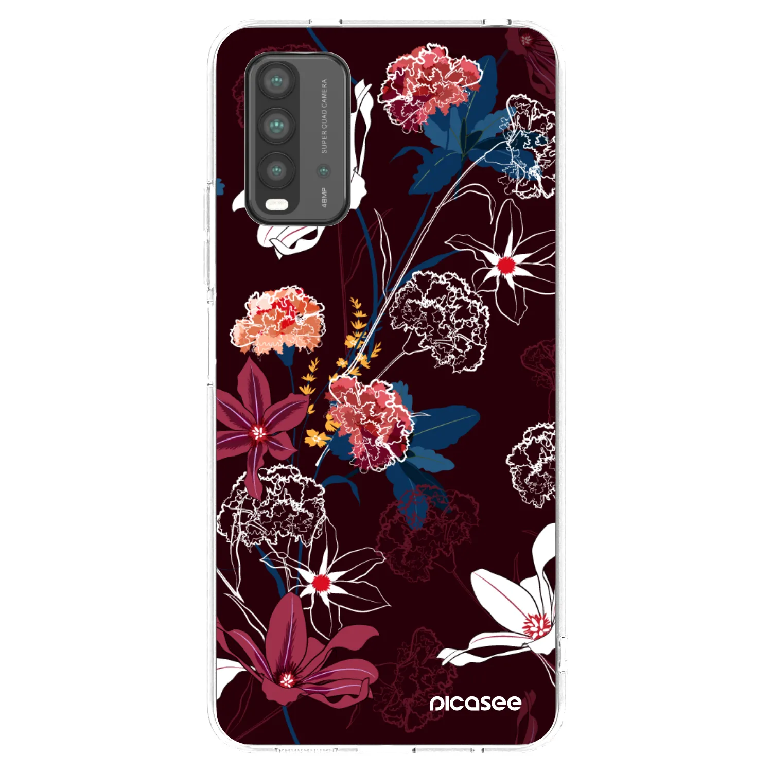 Picasee Xiaomi Redmi 9T Hülle - Schwarzes Silikon - Dark Meadow