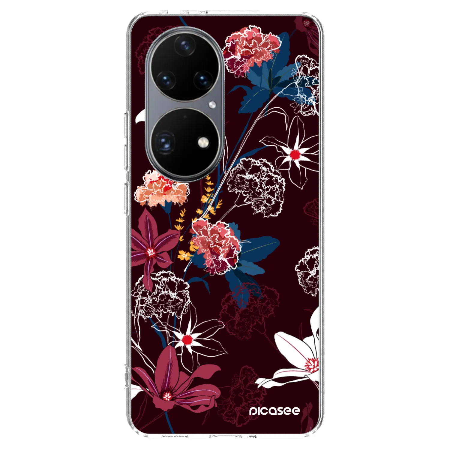 Picasee Huawei P50 Hülle - Transparentes Silikon - Dark Meadow