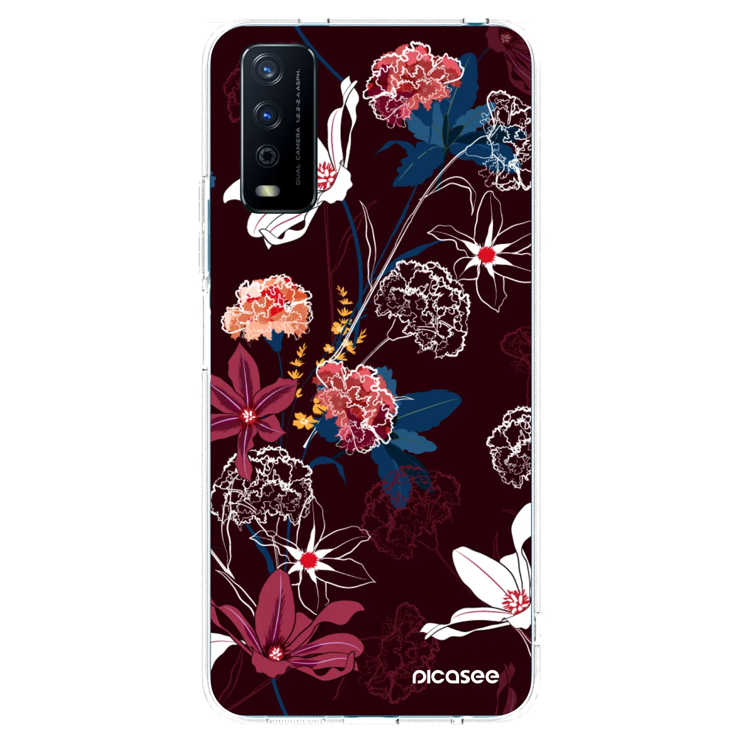 Picasee Vivo Y11s Hülle - Transparentes Silikon - Dark Meadow