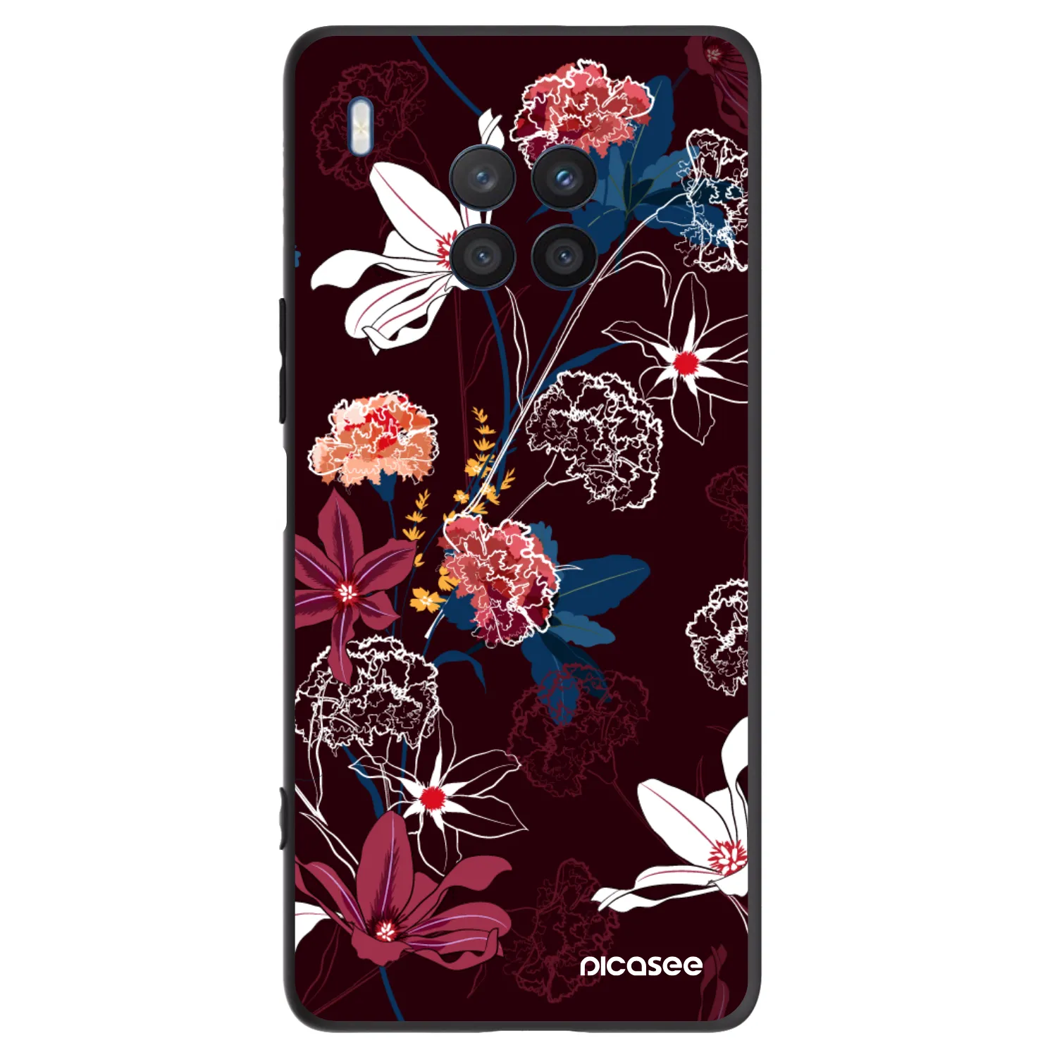 Picasee Honor 50 Lite Hülle - Schwarzes Silikon - Dark Meadow