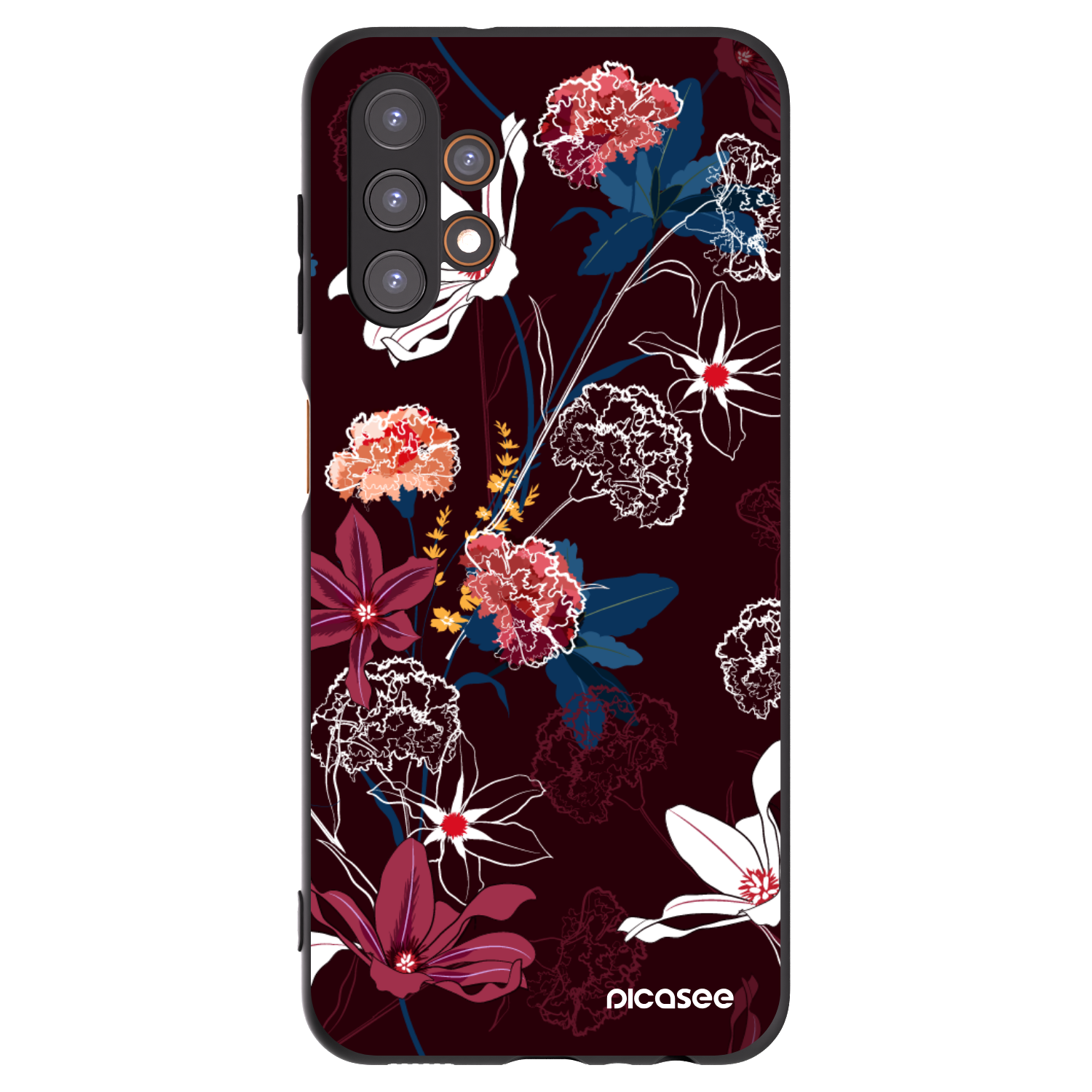 Picasee Samsung Galaxy A13 4G A135 Hülle - Schwarzes Silikon - Dark Meadow