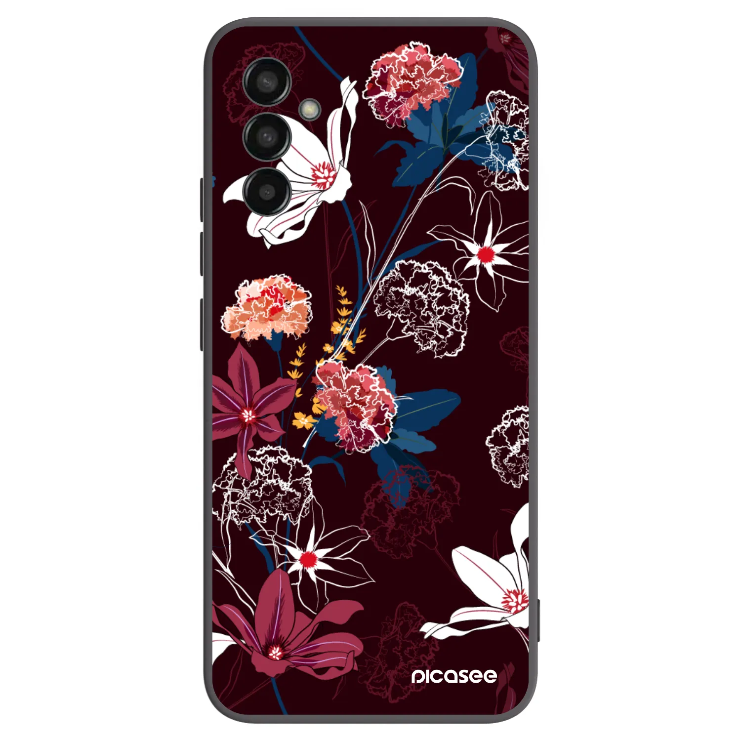 Picasee Samsung Galaxy M13 M135F Hülle - Schwarzes Silikon - Dark Meadow