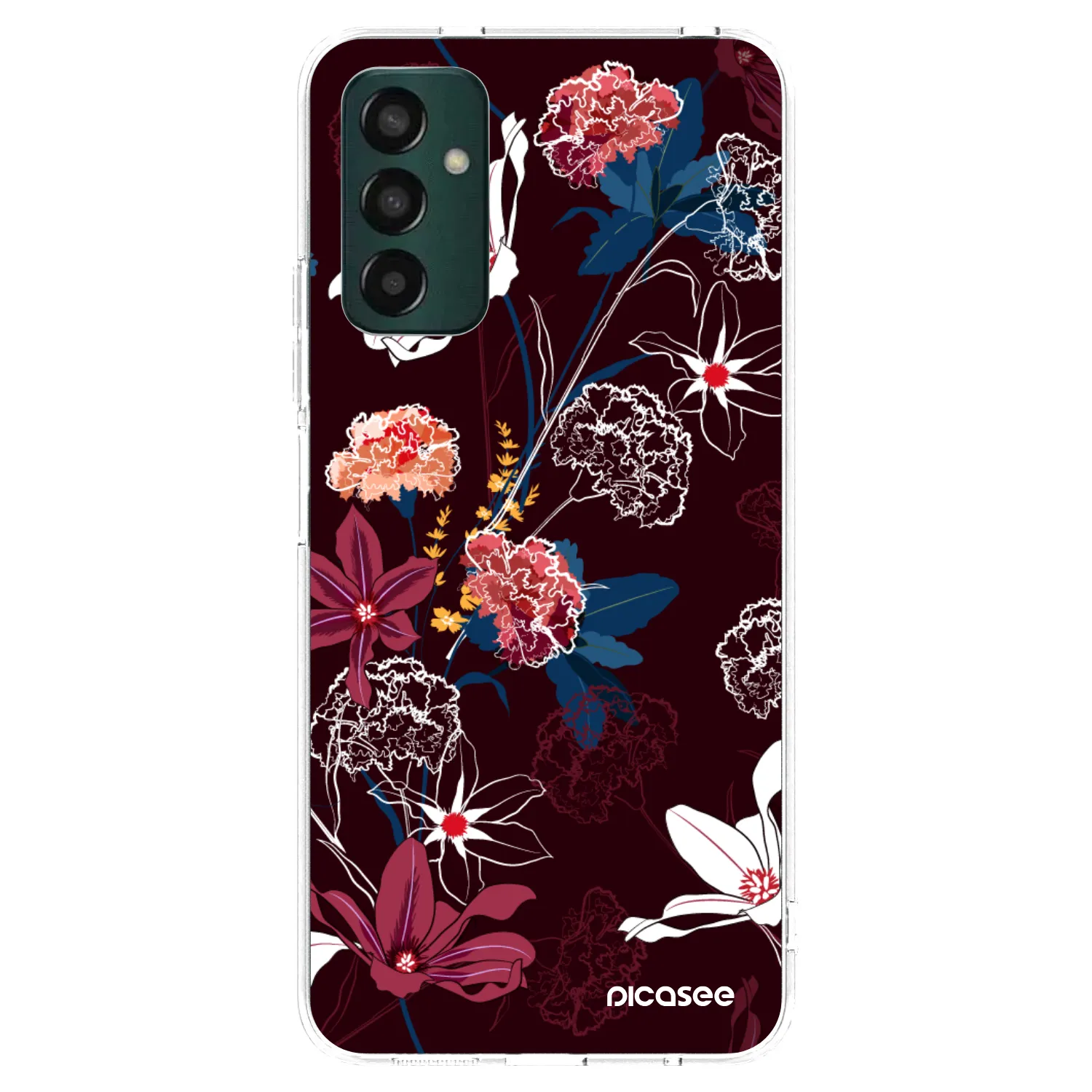 Picasee Samsung Galaxy M13 M135F Hülle - Transparentes Silikon - Dark Meadow