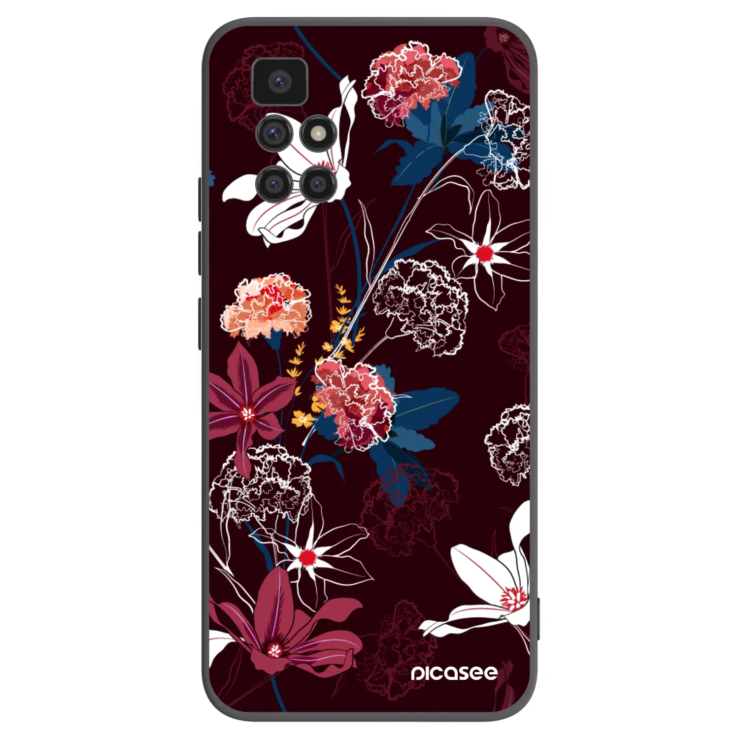 Picasee Xiaomi Redmi 10 (2022) Hülle - Schwarzes Silikon - Dark Meadow