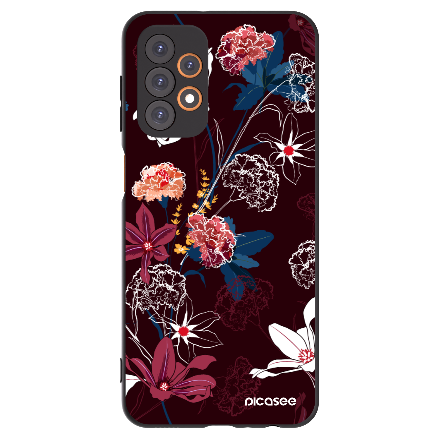 Picasee Samsung Galaxy A23 A235F 4G Hülle - Schwarzes Silikon - Dark Meadow