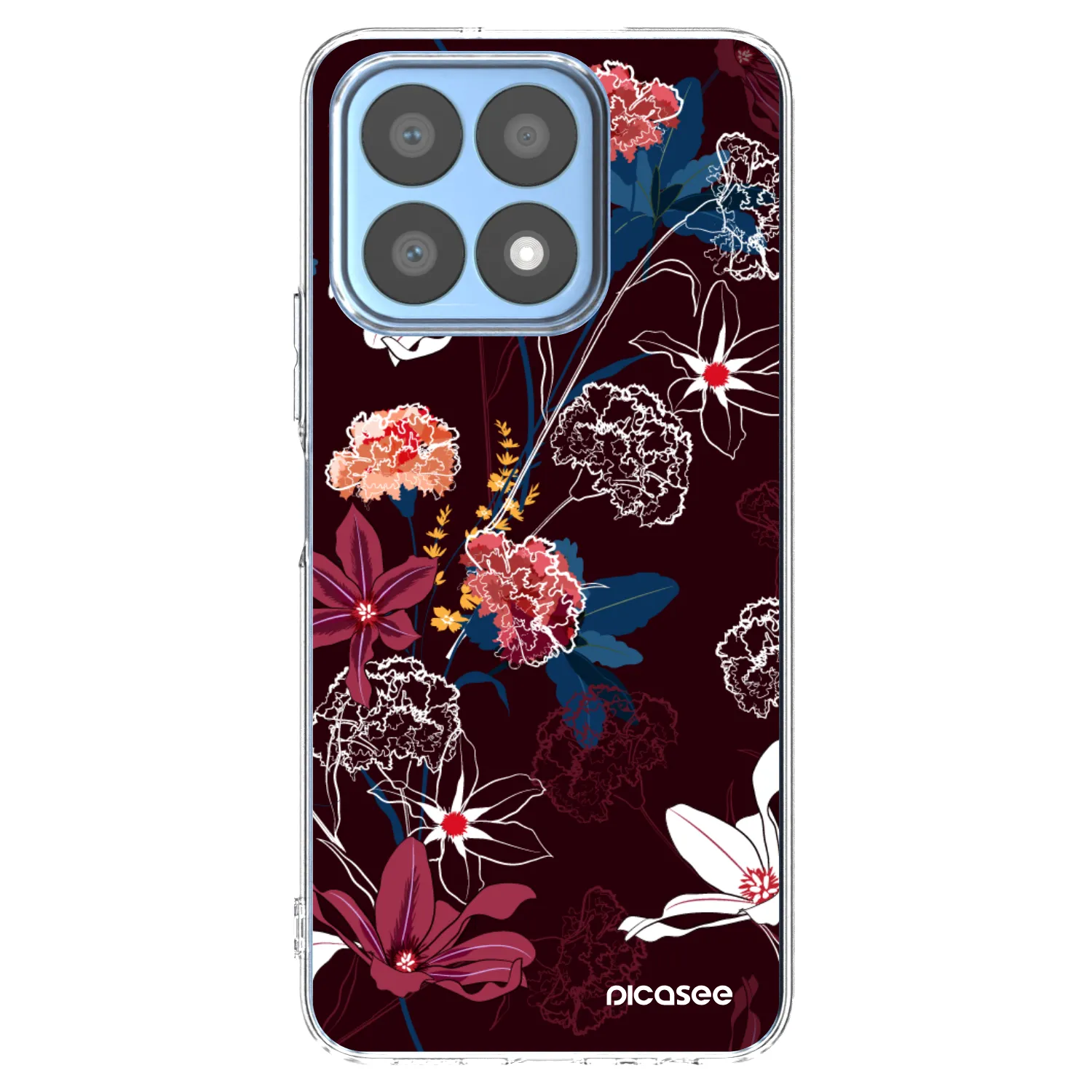 Picasee Honor X8a Hülle - Transparentes Silikon - Dark Meadow