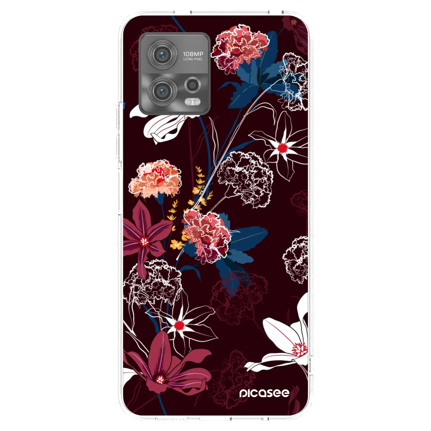 Picasee Motorola Moto G72 Hülle - Transparentes Silikon - Dark Meadow