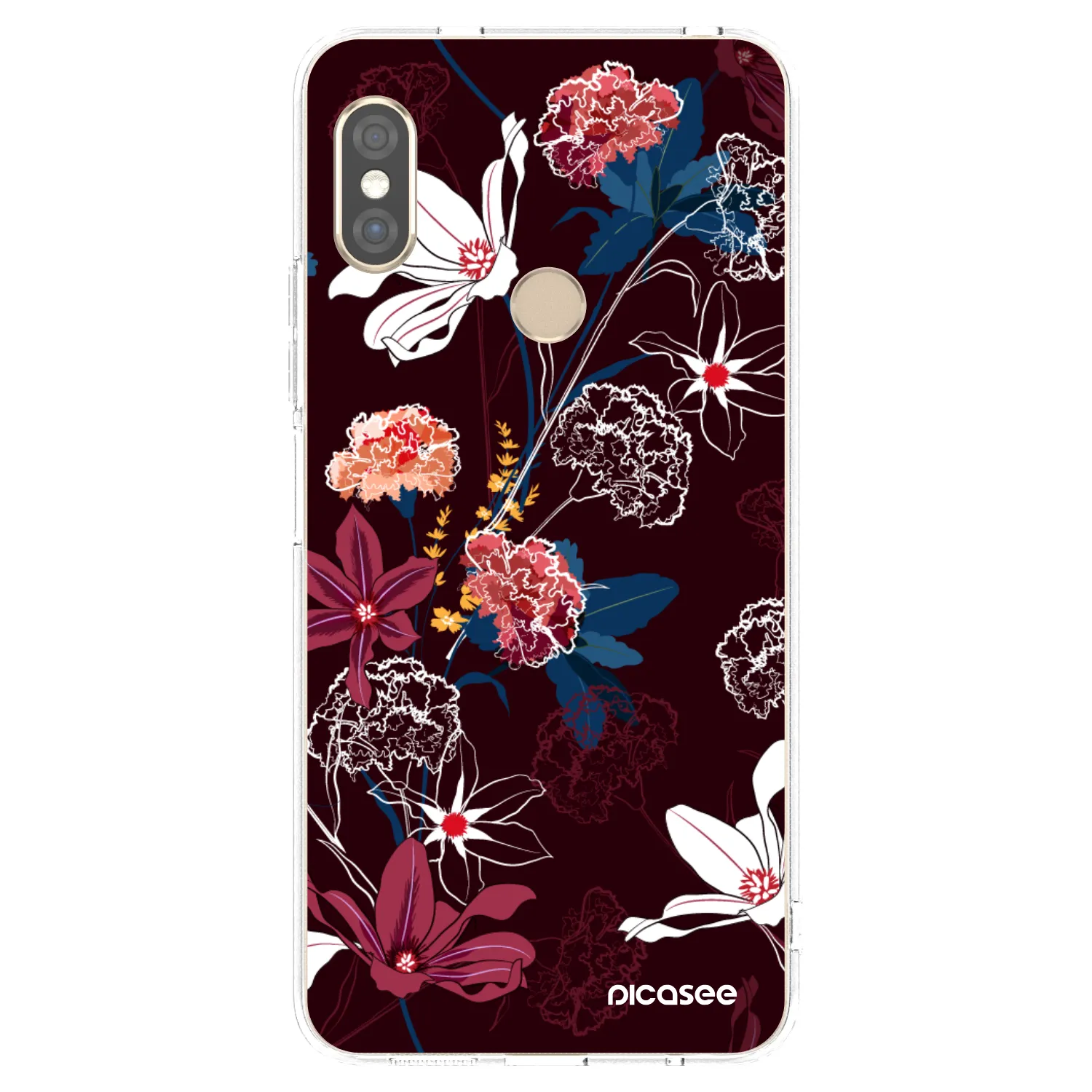 Picasee Xiaomi Redmi Note 5 Global Hülle - Transparentes Silikon - Dark Meadow