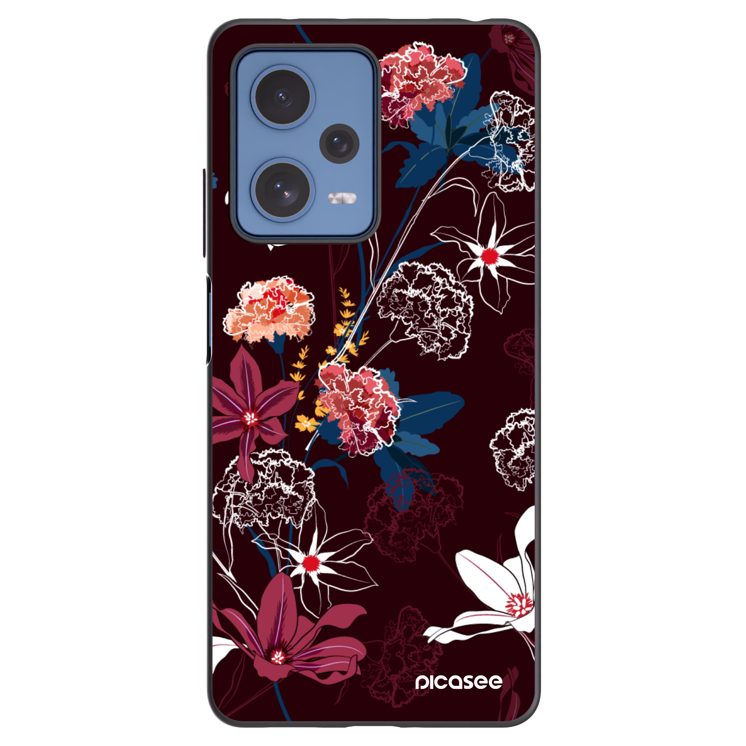 Picasee Xiaomi Redmi Note 12 Pro 5G Hülle - Schwarzes Silikon - Dark Meadow