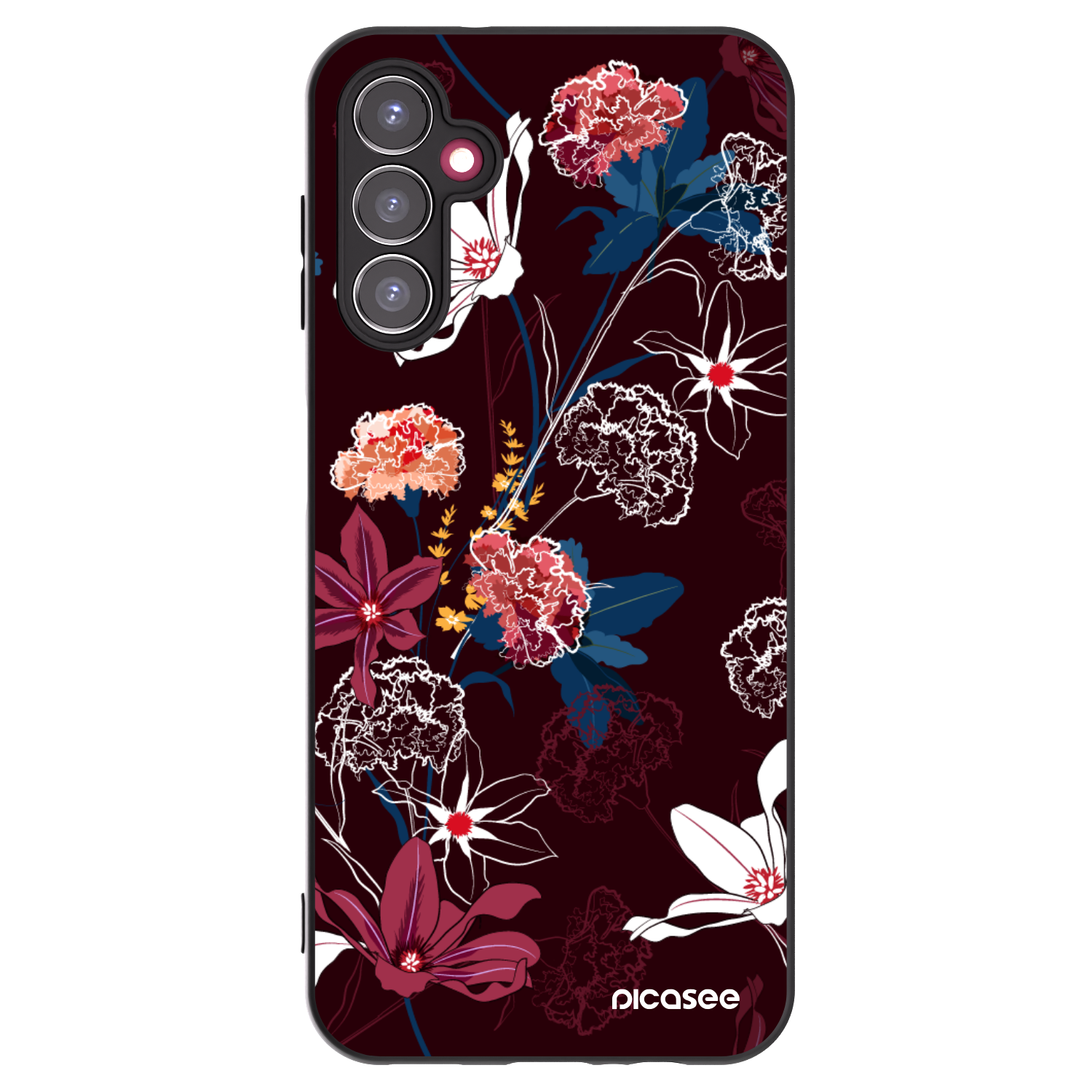 Picasee Samsung Galaxy A14 4G A145R Hülle - Schwarzes Silikon - Dark Meadow