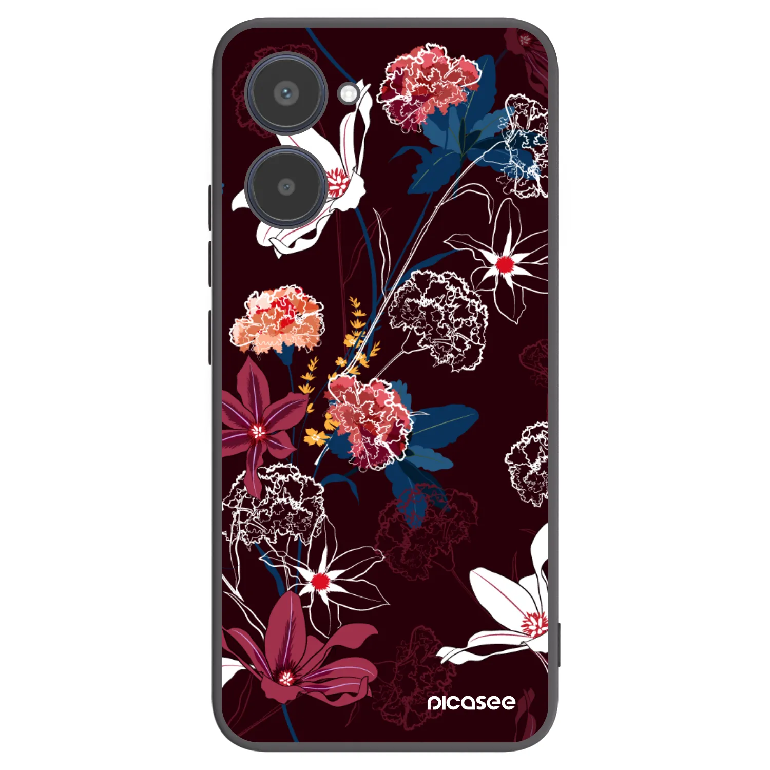 Picasee Realme 10 4G Hülle - Schwarzes Silikon - Dark Meadow
