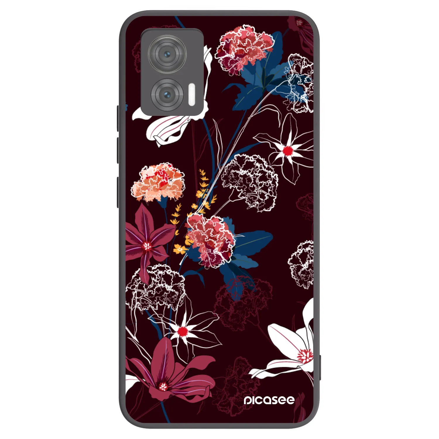 Picasee Motorola Edge 30 Neo Hülle - Schwarzes Silikon - Dark Meadow