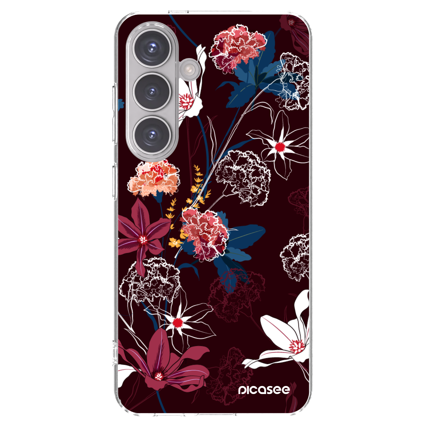 Picasee Samsung Galaxy S24 S921B 5G Hülle - Transparentes Silikon - Dark Meadow