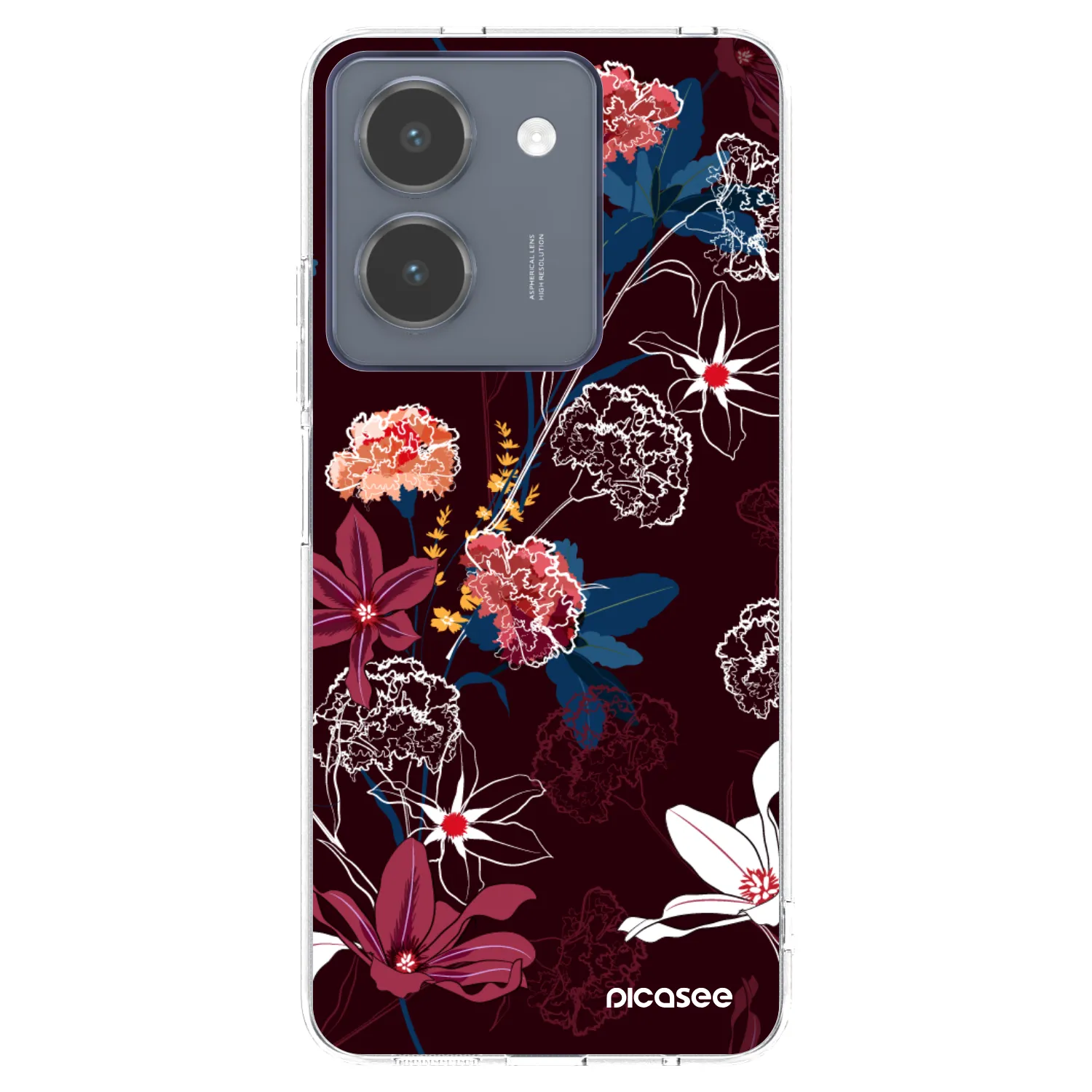 Picasee Vivo Y36 4G Hülle - Transparentes Silikon - Dark Meadow
