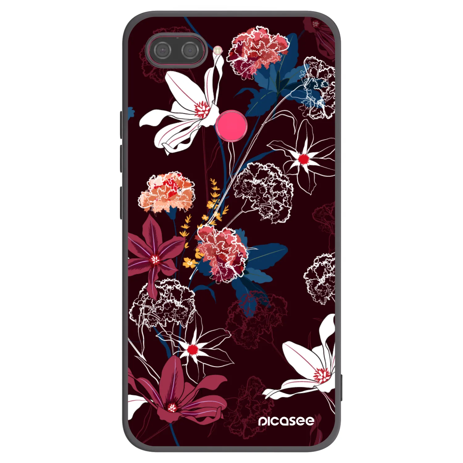 Picasee Xiaomi Mi 8 Lite Hülle - Schwarzes Silikon - Dark Meadow