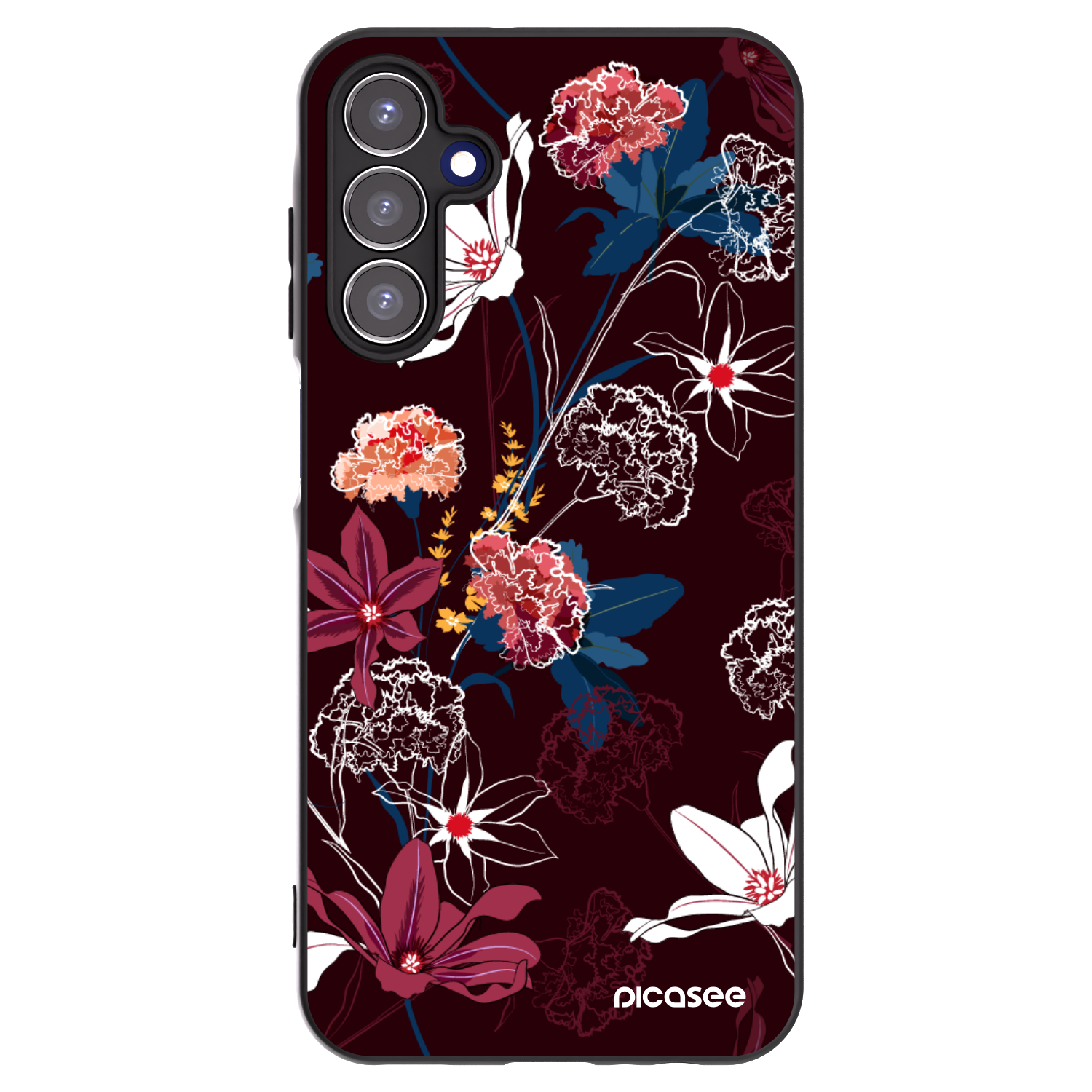 Picasee Samsung Galaxy A15 A155F 4G Hülle - Schwarzes Silikon - Dark Meadow