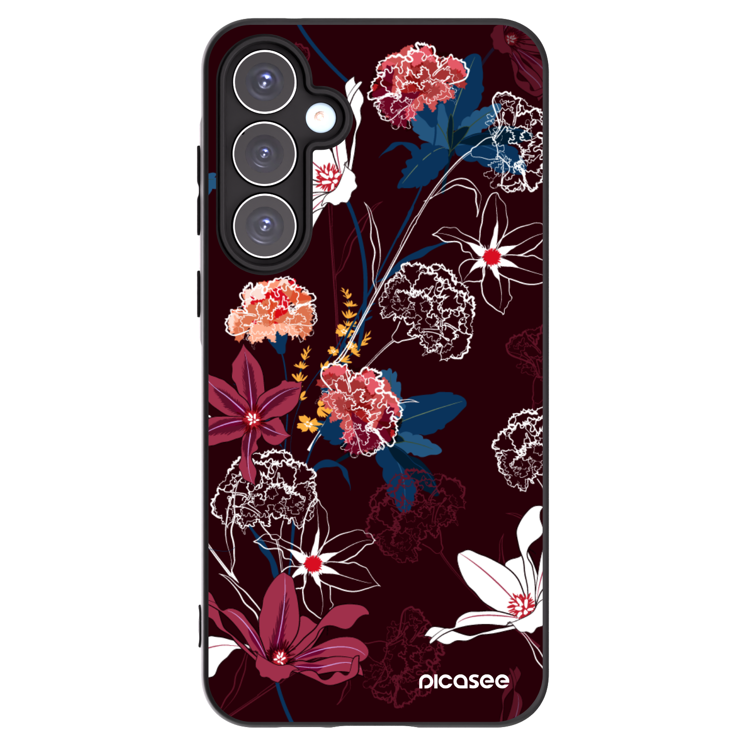 Picasee Samsung Galaxy A55 5G A556B Hülle - Schwarzes Silikon - Dark Meadow