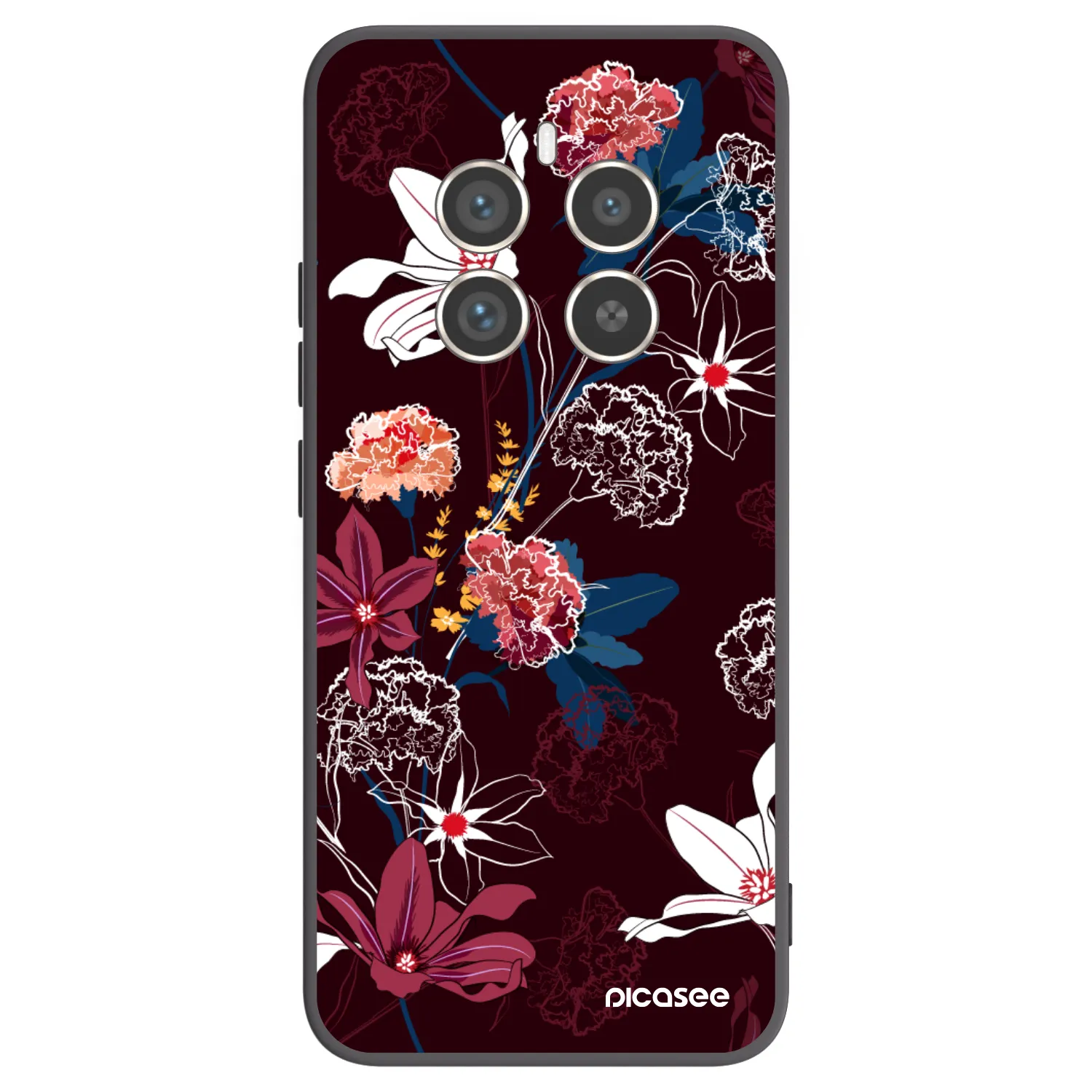 Picasee Realme 12 Pro 5G Hülle - Schwarzes Silikon - Dark Meadow