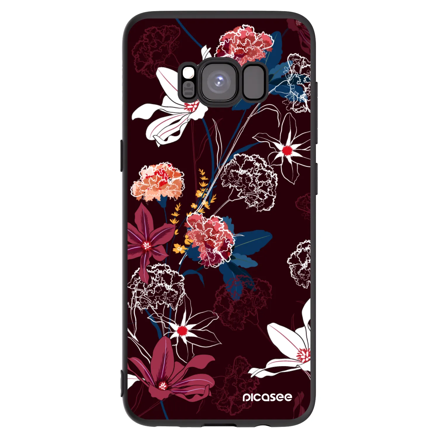 Picasee Samsung Galaxy S8 G950F Hülle - Schwarzes Silikon - Dark Meadow