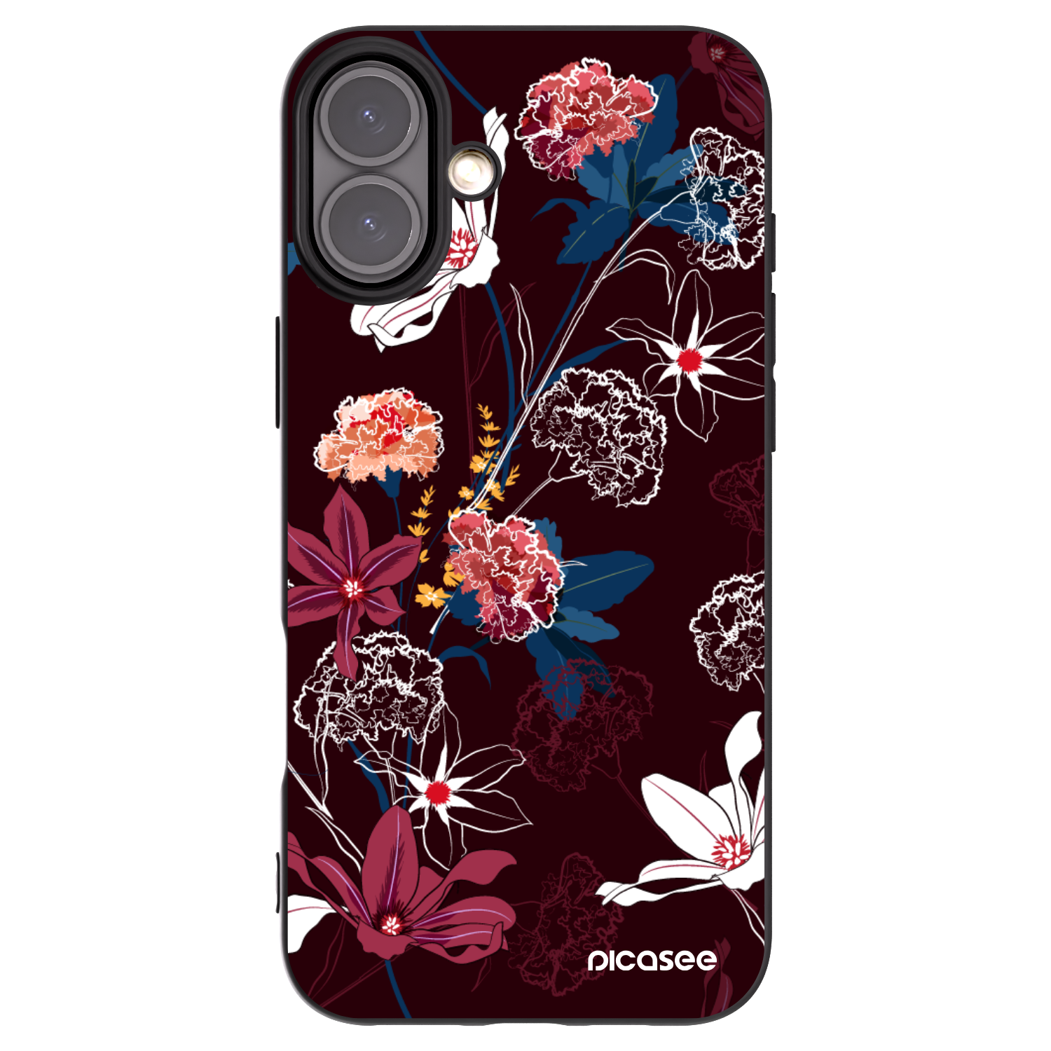Picasee Apple iPhone 16 Plus Hülle - Schwarzes Silikon - Dark Meadow