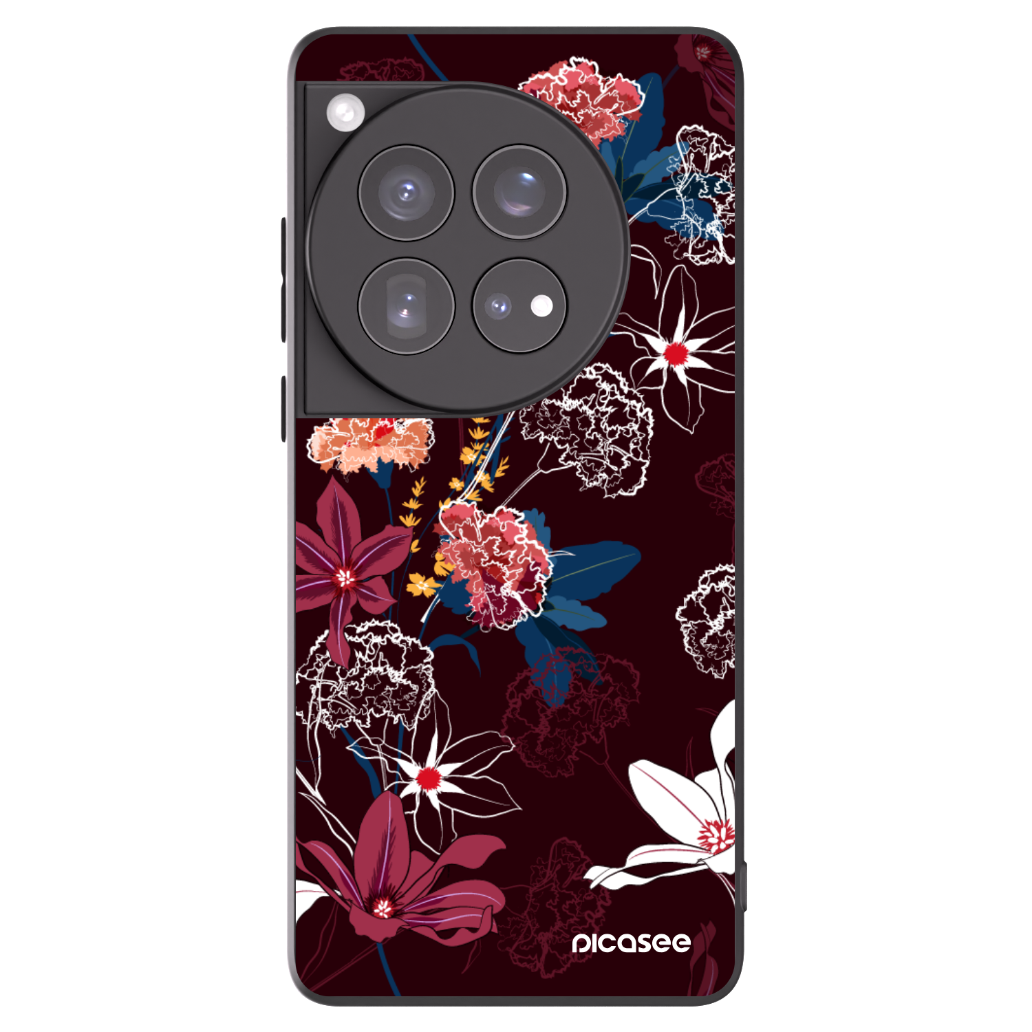 Picasee OnePlus 12 5G Hülle - Schwarzes Silikon - Dark Meadow