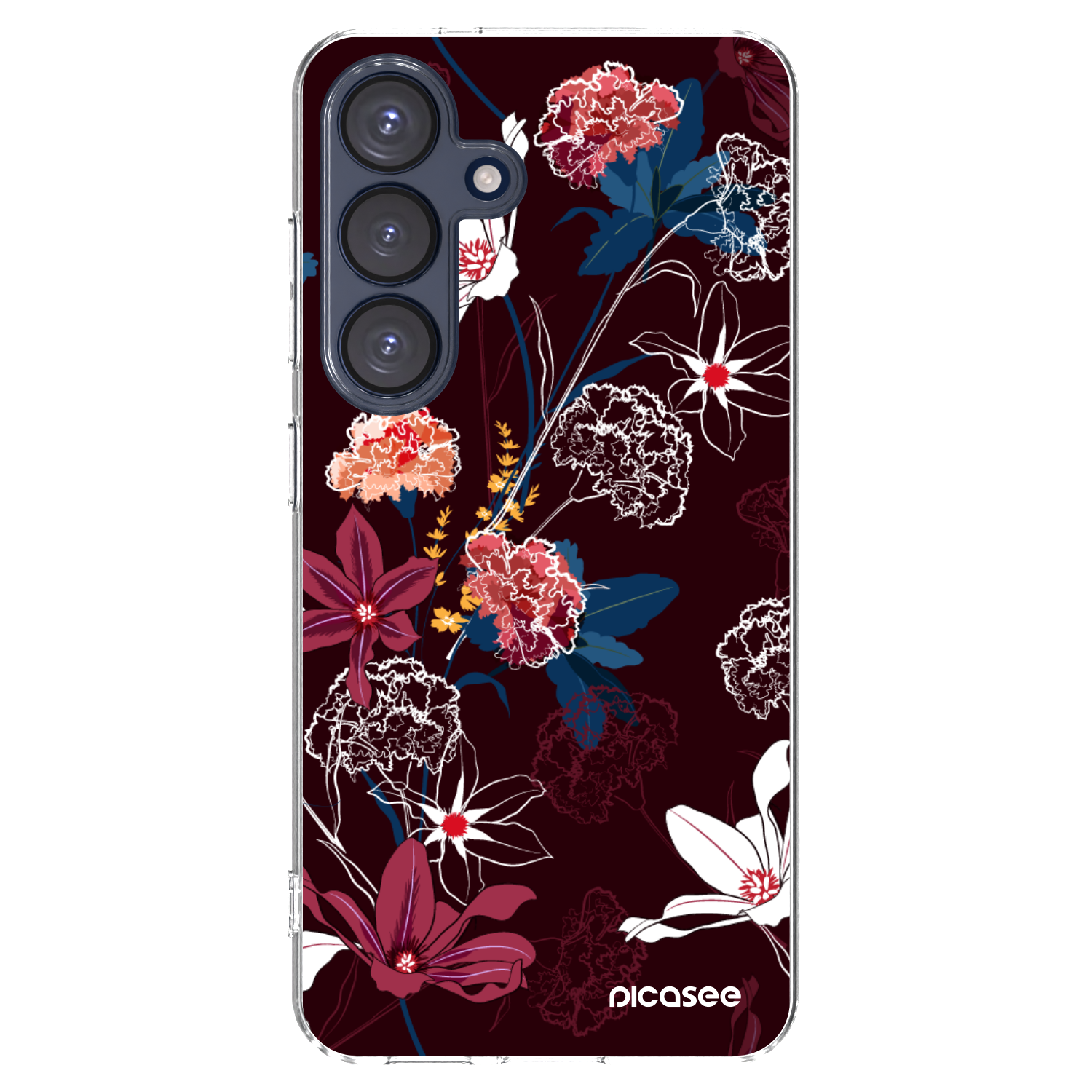 Picasee Samsung Galaxy S25 5G Hülle - Transparentes Silikon - Dark Meadow