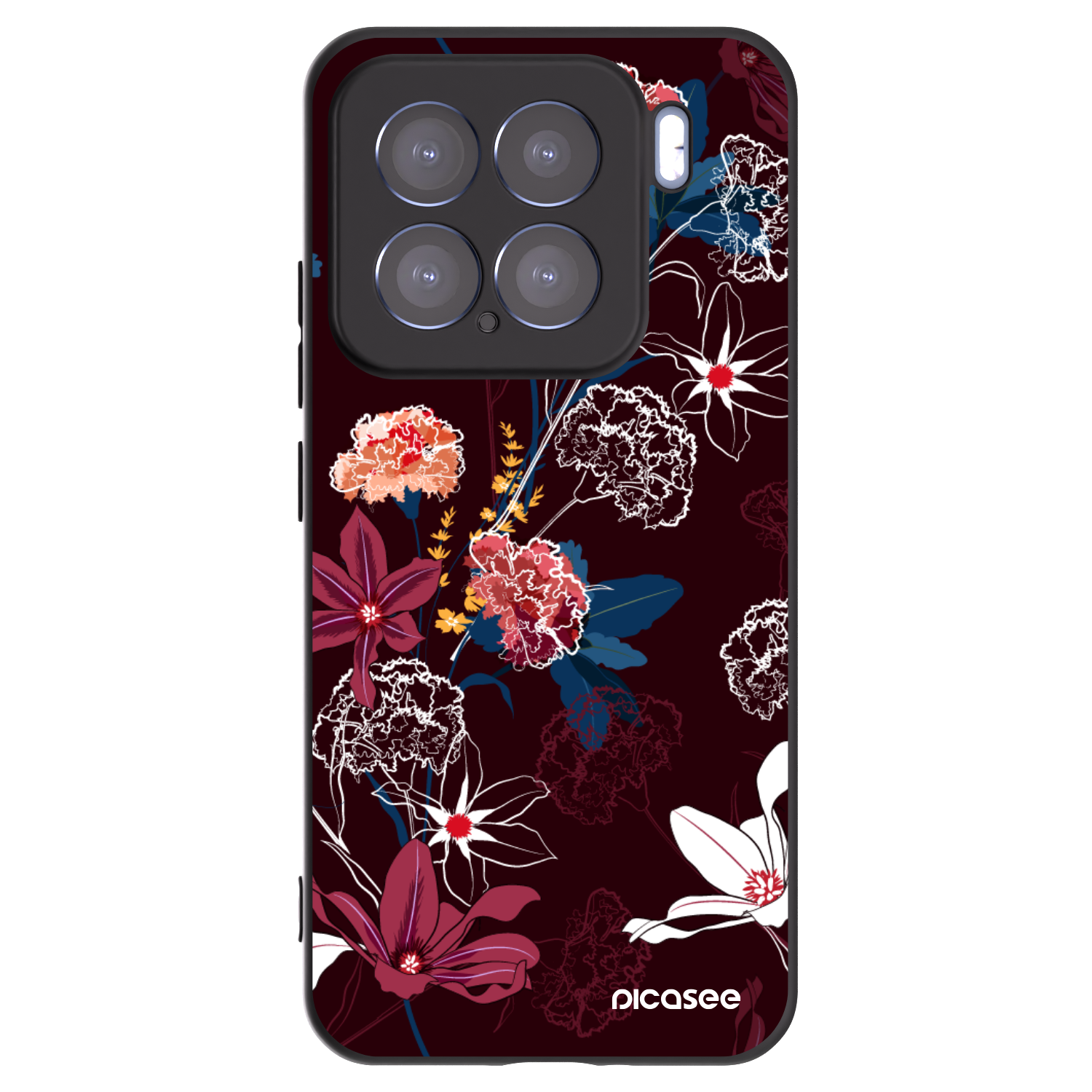 Picasee Xiaomi 15 Hülle - Schwarzes Silikon - Dark Meadow