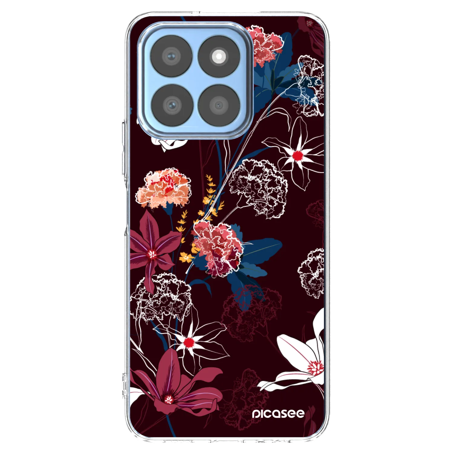 Picasee Honor X8c Hülle - Transparentes Silikon - Dark Meadow