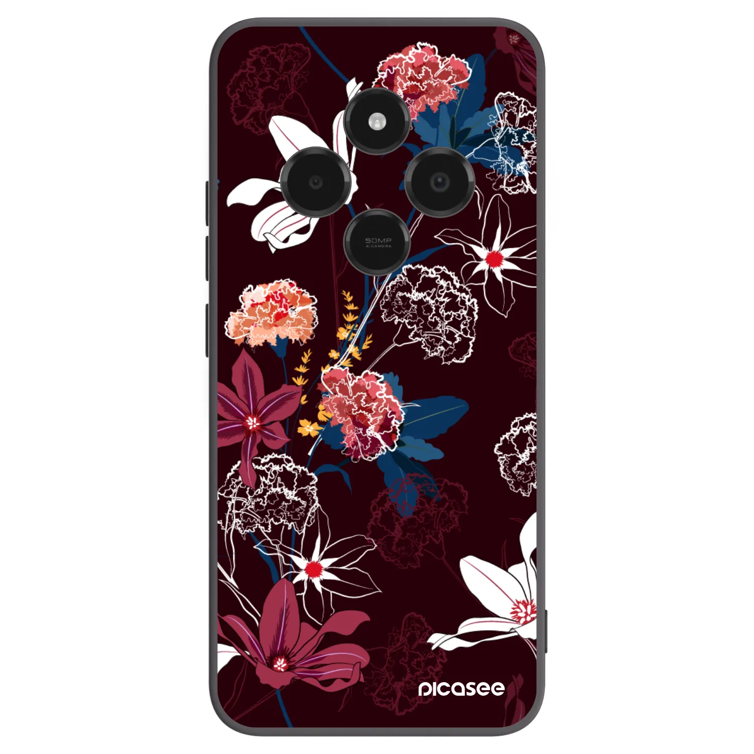 Picasee Xiaomi Poco C75 Hülle - Schwarzes Silikon - Dark Meadow