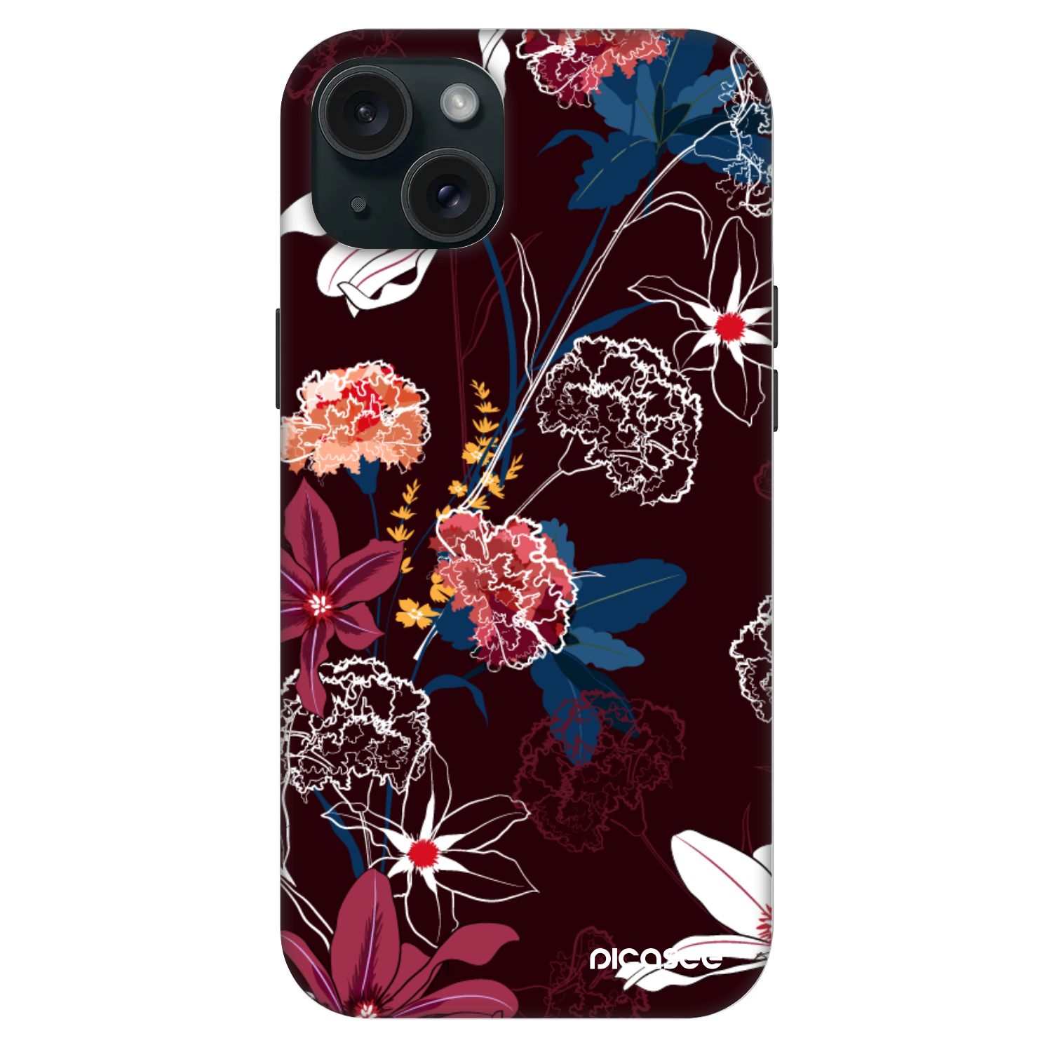 Picasee Fashion Case MagSafe für Apple iPhone 15 Plus - Dark Meadow