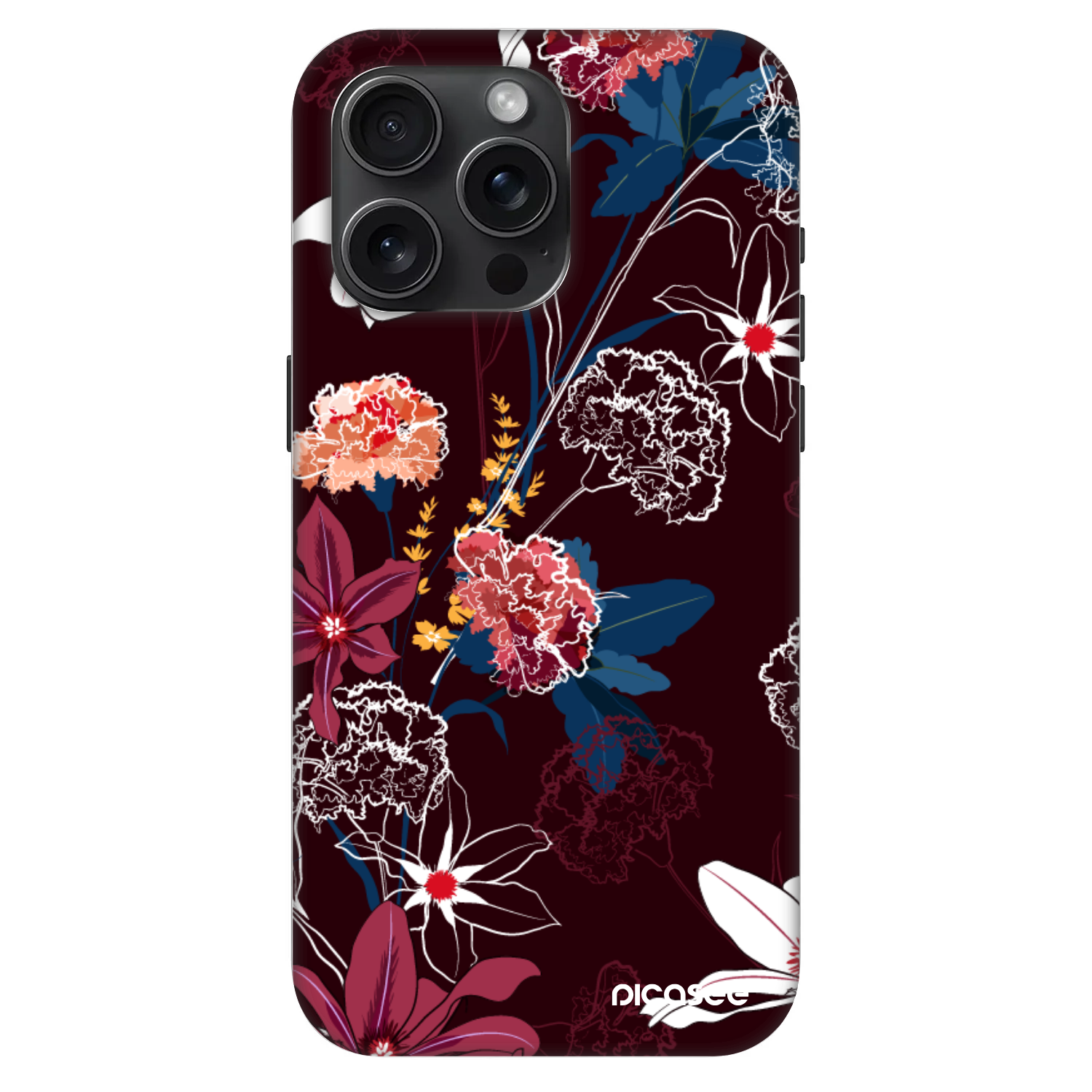 Picasee Fashion Case MagSafe für Apple iPhone 15 Pro Max - Dark Meadow