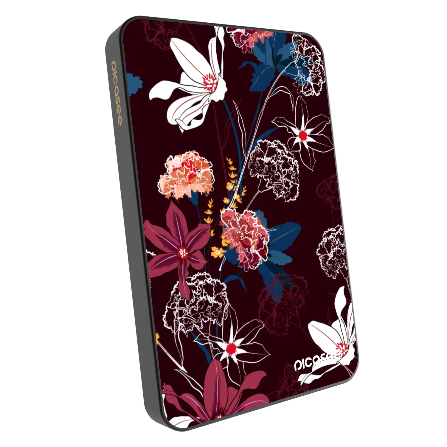 Picasee Powerbank mit MagSafe 5 000 mAh Grau - Dark Meadow