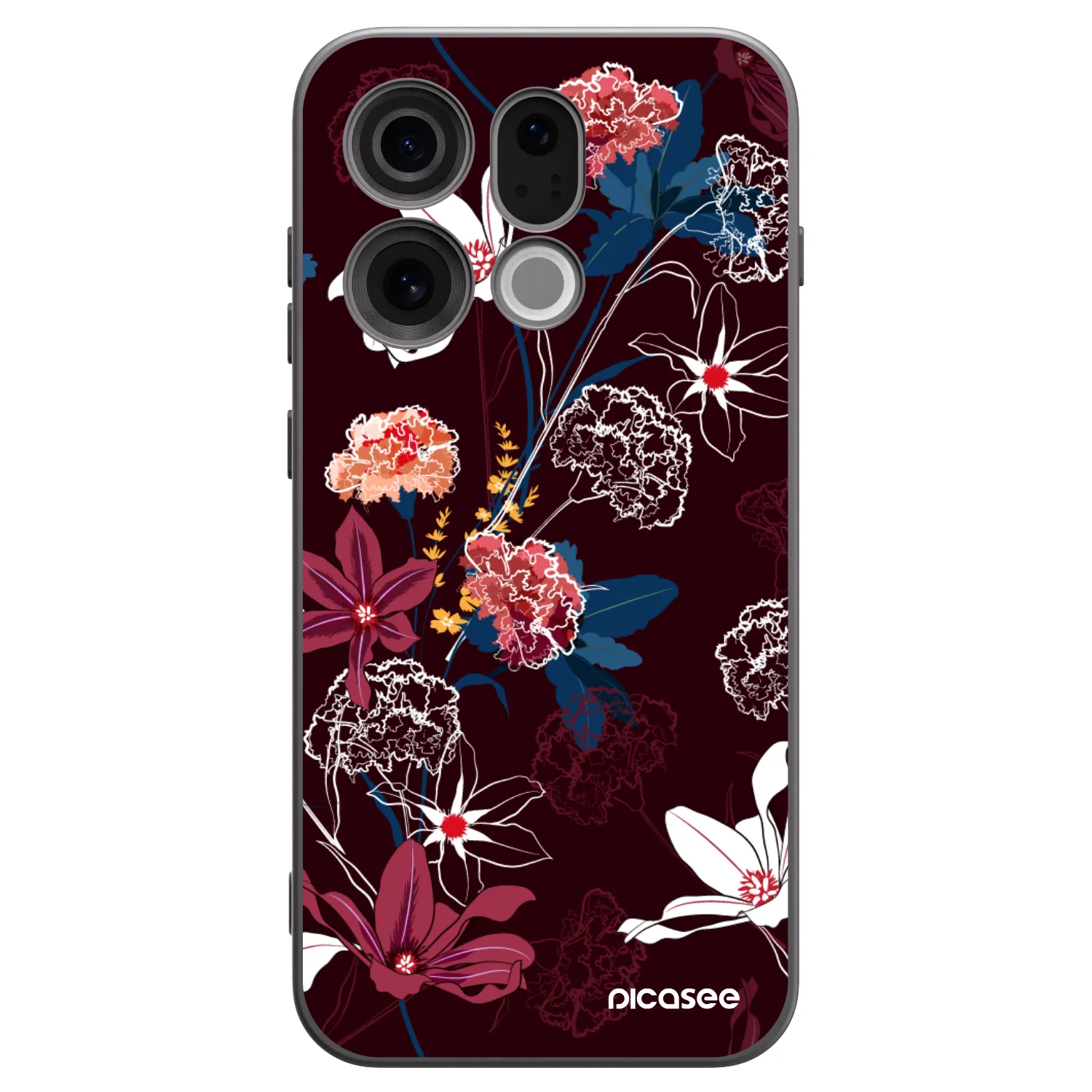 Picasee OPPO Find X9 Hülle - Schwarzes Silikon - Dark Meadow
