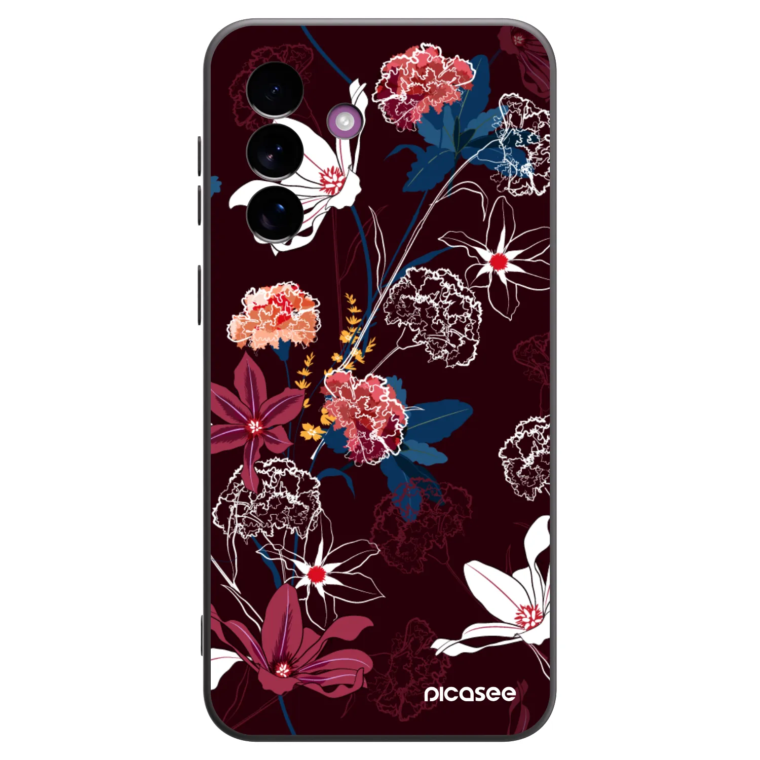 Picasee Samsung Galaxy A37 Hülle - Schwarzes Silikon - Dark Meadow