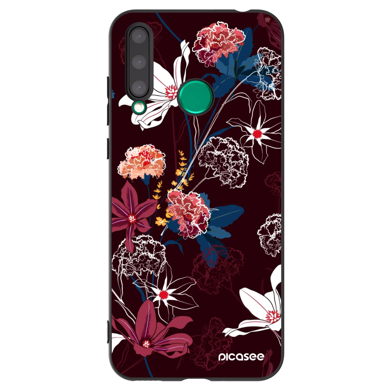 Picasee Honor 20 Lite Hülle - Schwarzes Silikon - Dark Meadow
