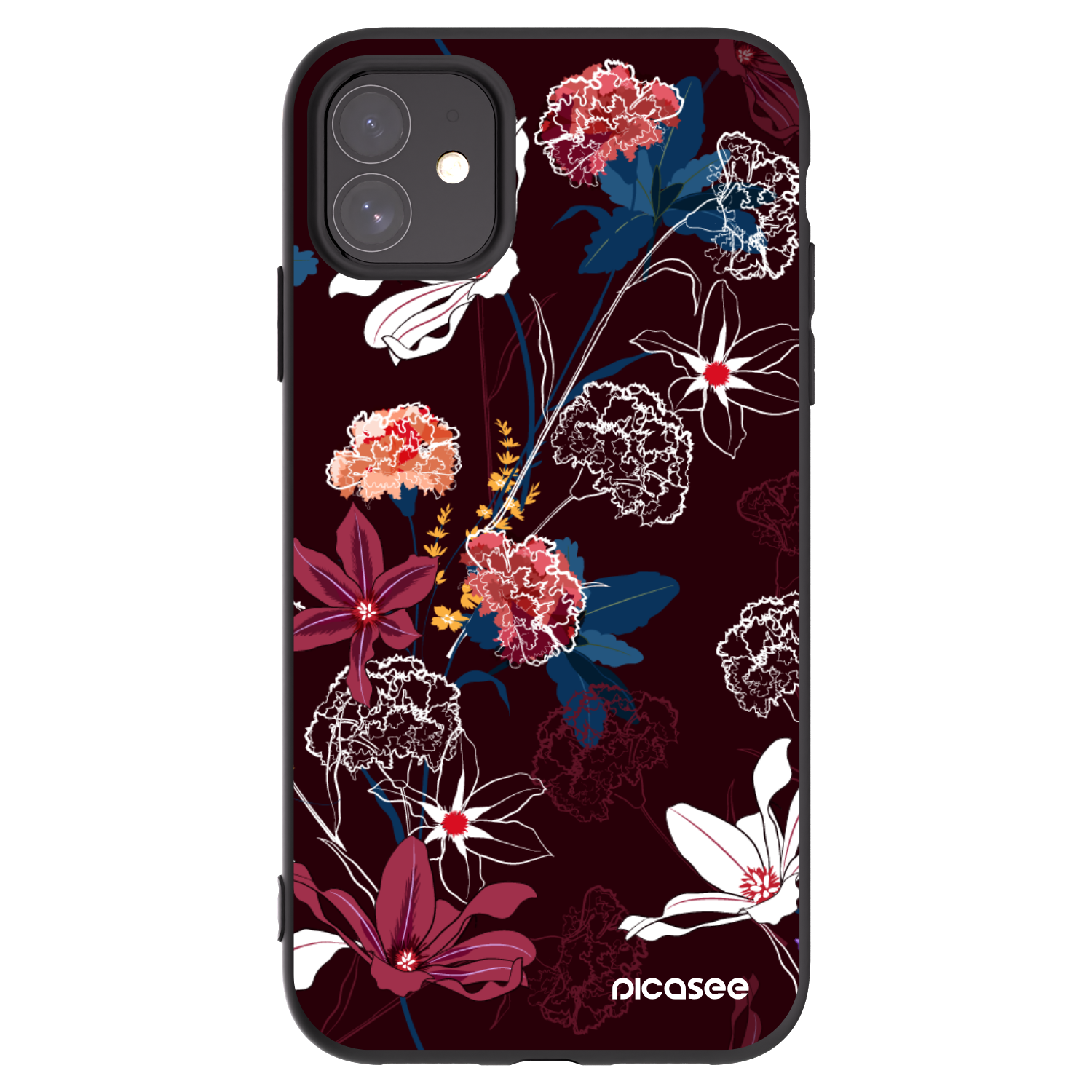 Picasee Apple iPhone 11 Hülle - Schwarzes Silikon - Dark Meadow