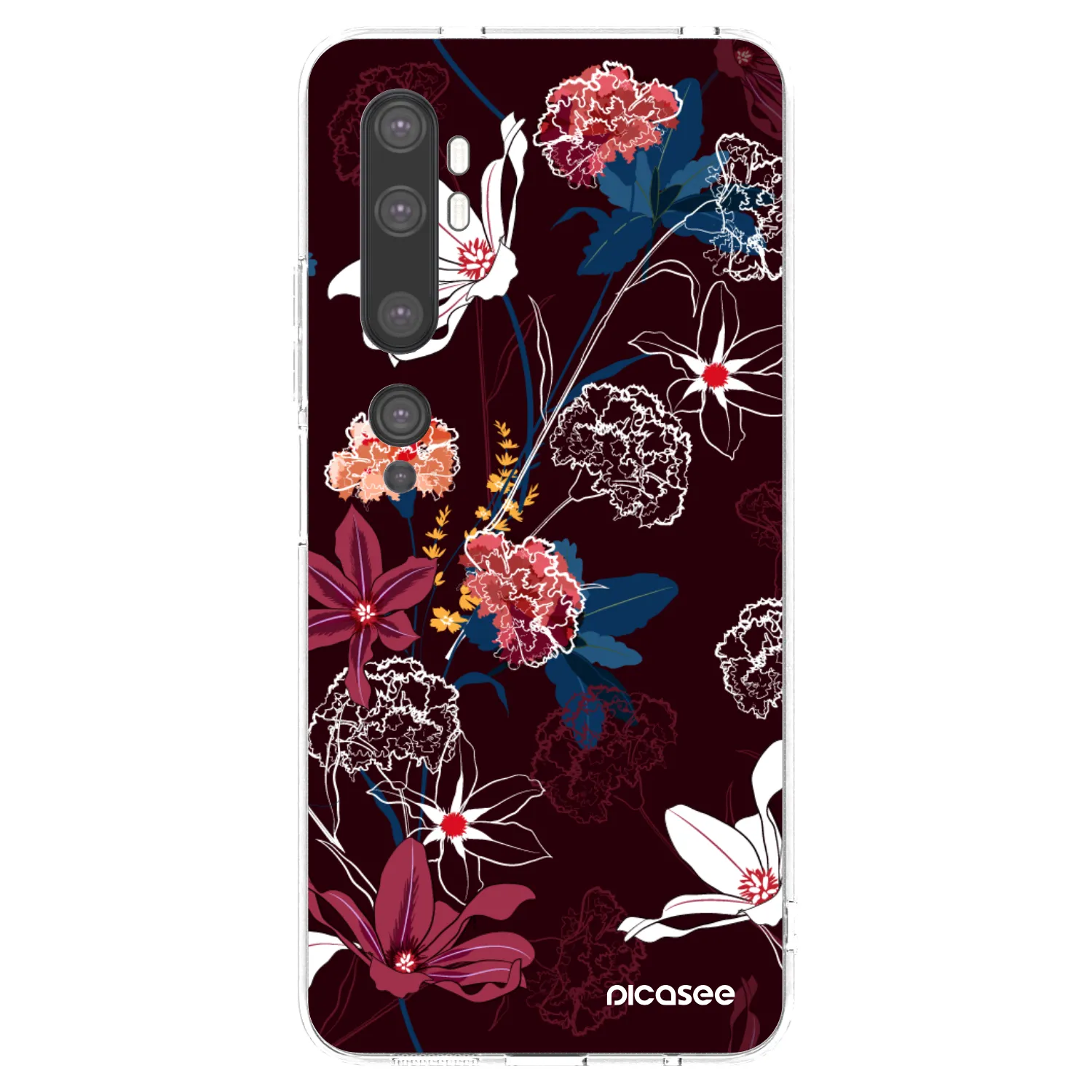 Picasee Xiaomi Mi Note 10 (Pro) Hülle - Transparentes Silikon - Dark Meadow