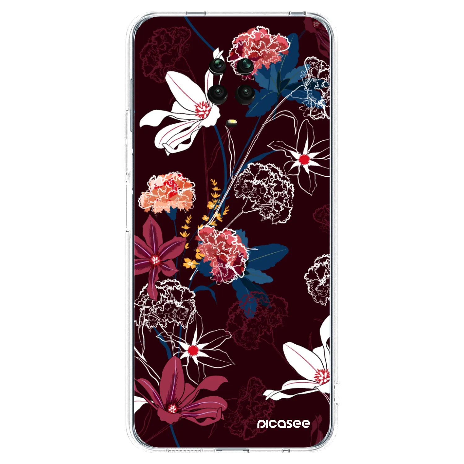 Picasee Xiaomi Redmi Note 9S Hülle - Transparentes Silikon - Dark Meadow