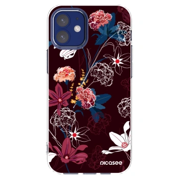 Picasee Apple iPhone 12 mini Hülle - Transparentes Silikon - Dark Meadow