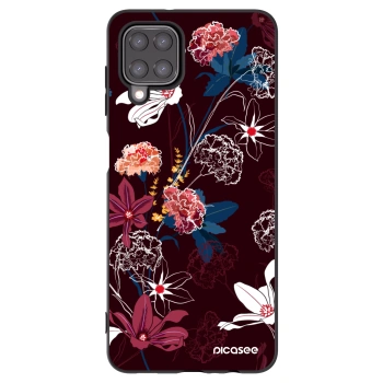 Picasee Samsung Galaxy A12 A125F Hülle - Schwarzes Silikon - Dark Meadow