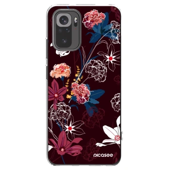 Picasee Xiaomi Redmi Note 10 Hülle - Transparentes Silikon - Dark Meadow