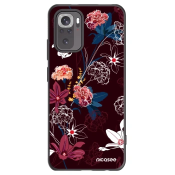 Picasee Xiaomi Redmi Note 10S Hülle - Schwarzes Silikon - Dark Meadow